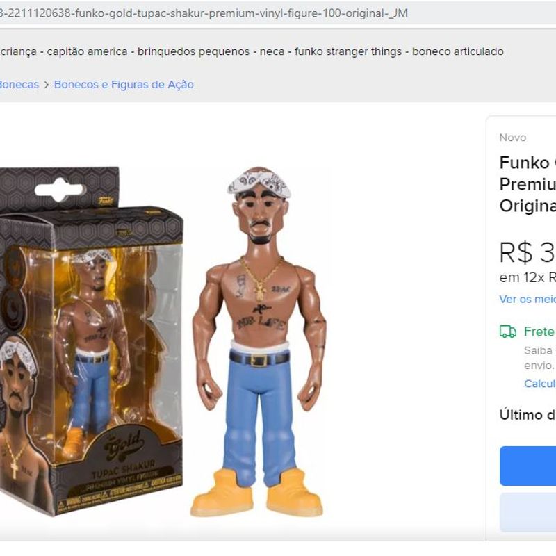 Funko Pop! Rocks Tupac Shakur 446 Original Colecionavel