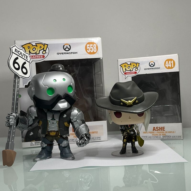 Funko Pop Overwatch Ashe + Bob *Com Caixa* | Brinquedo Funko