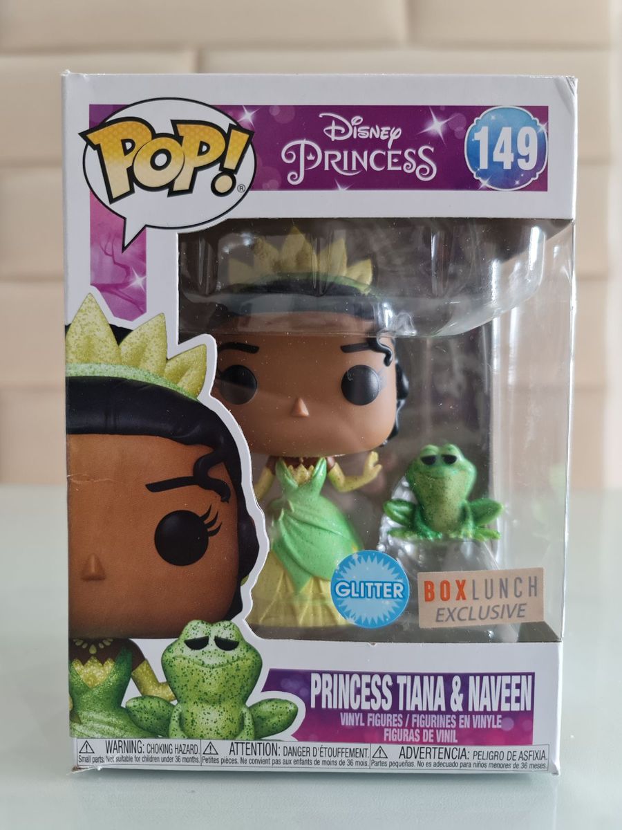 Funko Pop! Disney Princess: Tiana & Naveen Glitter Exclusivo Boxlunch - A  Princesa E O Sapo - #149