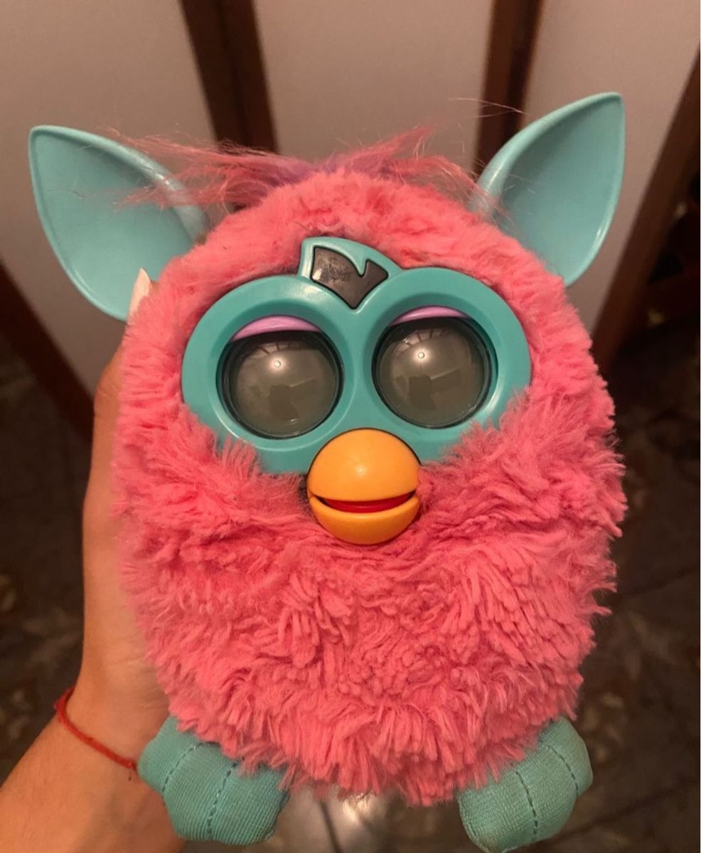 Furby Rose Et Bleu – Modèle 2013 – Hasbro – Quasi Neuf (détail D'usine Possible)