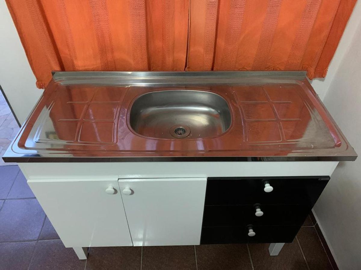 Gabinete de Cozinha com Pia Inox | Móvel de Cozinha Usado 48164599 | enjoei