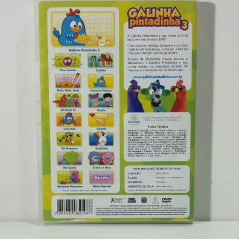 DVD: Galinha pintadinha 3 - Lacrado - Pouso Cultural