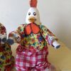 galo e galinha em feltro - outros 