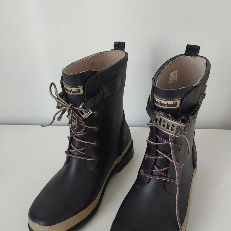 Galocha Bota Roxa Timberland Usado 103646242 enjoei