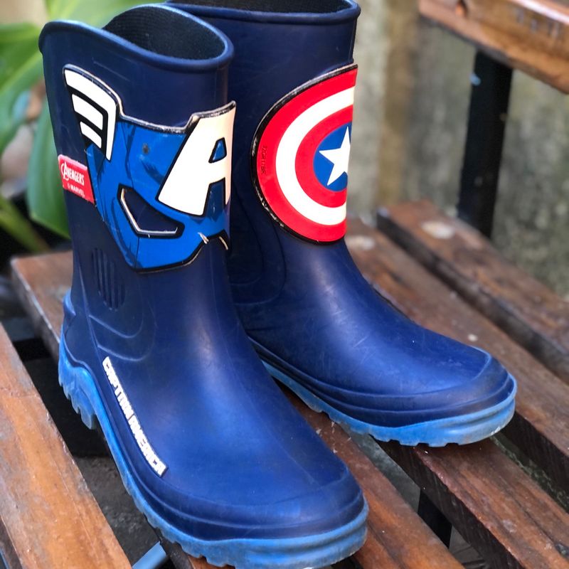 Capitão América Galocha Infantil Masculina Grendene Galocha