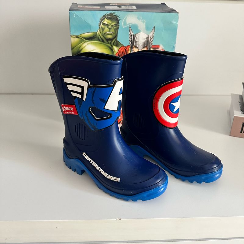 Capitão América Galocha Infantil Masculina Grendene Grendene Kids