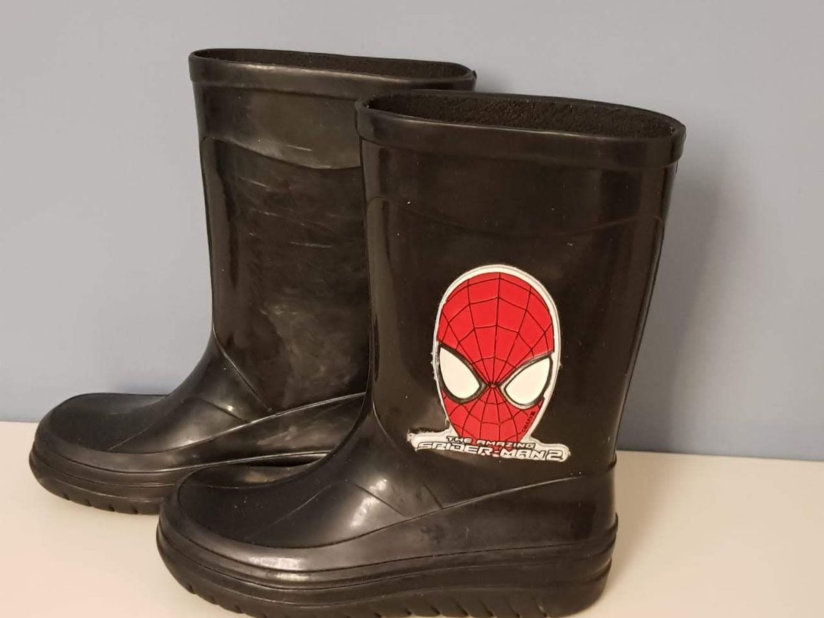 bota galocha infantil homem aranha