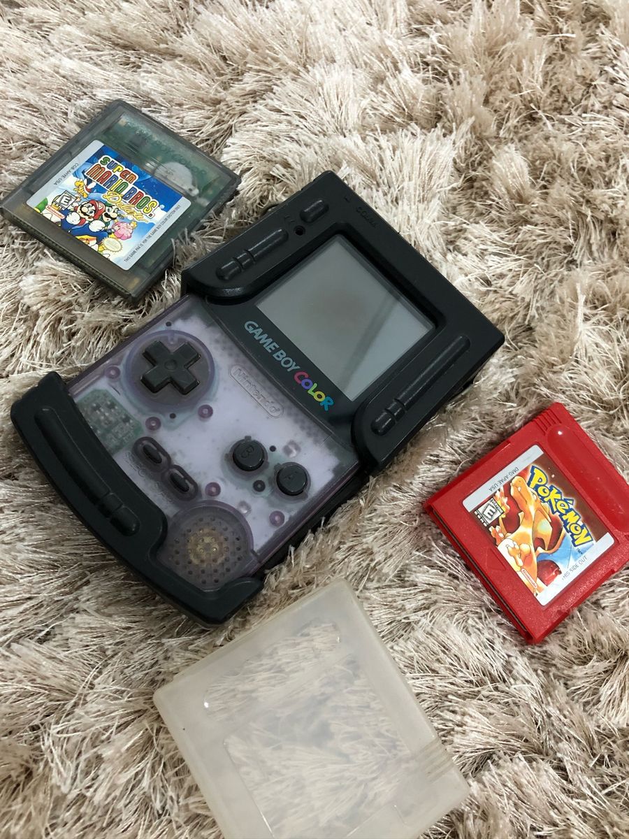 Game Boy Color com Capa + 2 Cartuchos | Console de Videogame Nintendo ...