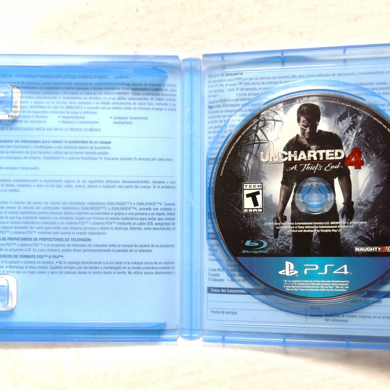 Jogo Uncharted 4 p/ PlayStation 4. Mídia Física. Ótimo Estado