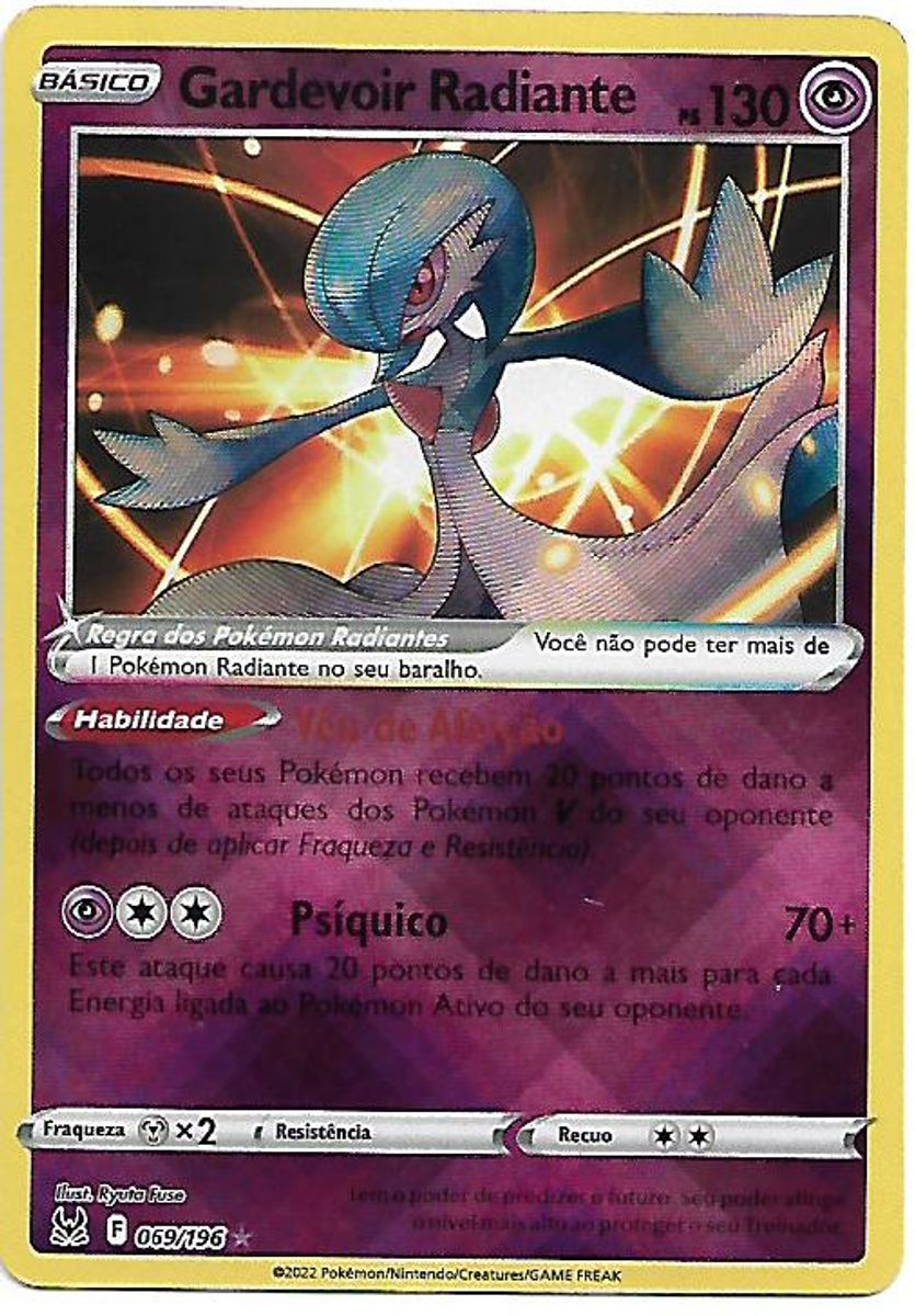 Carta Pokemon Gardevoir GX Português 93/147 Card Original Copag