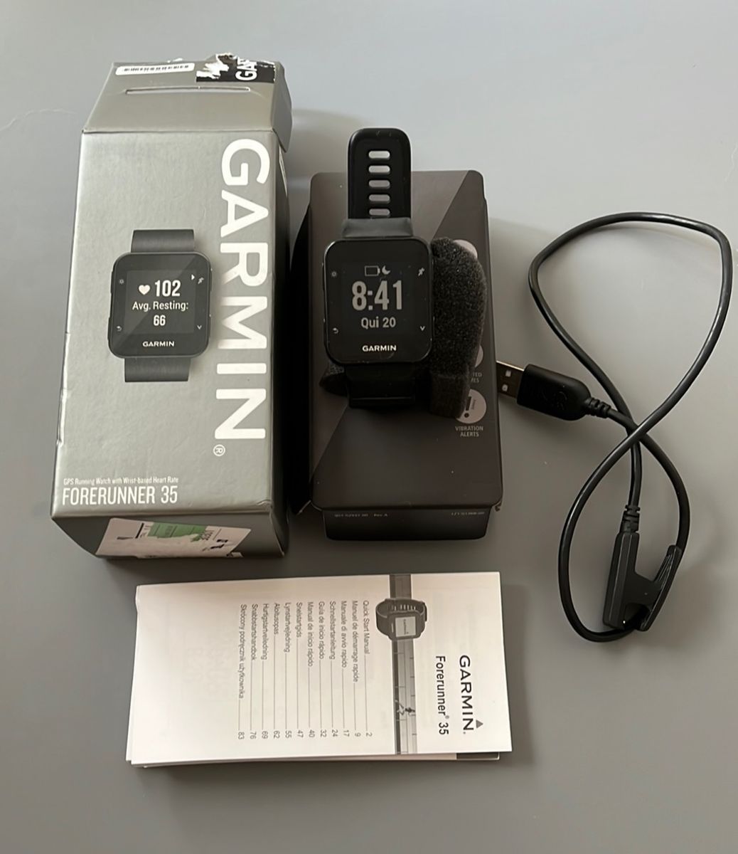 Garmin Forerunner 35 com Caixa Carregador e Manual Rel gio Feminino Garmin Usado 77776453 enjoei