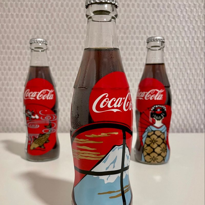 Garrafinhas Edição Limitada Coca-Cola Japão, de Vidro, Trazidas do