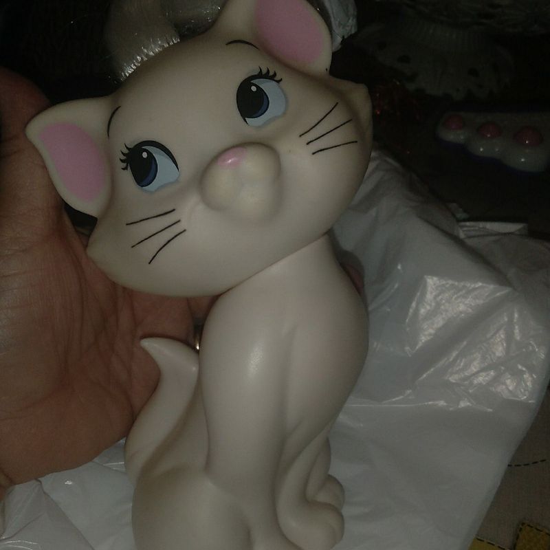 Brinquedo de borracha vinil gatinha gata marie usada