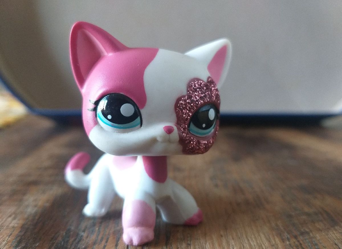 Gato Branco e Rosa com Glitter | Lps | Brinquedo Hasbro Usado 100576150 ...