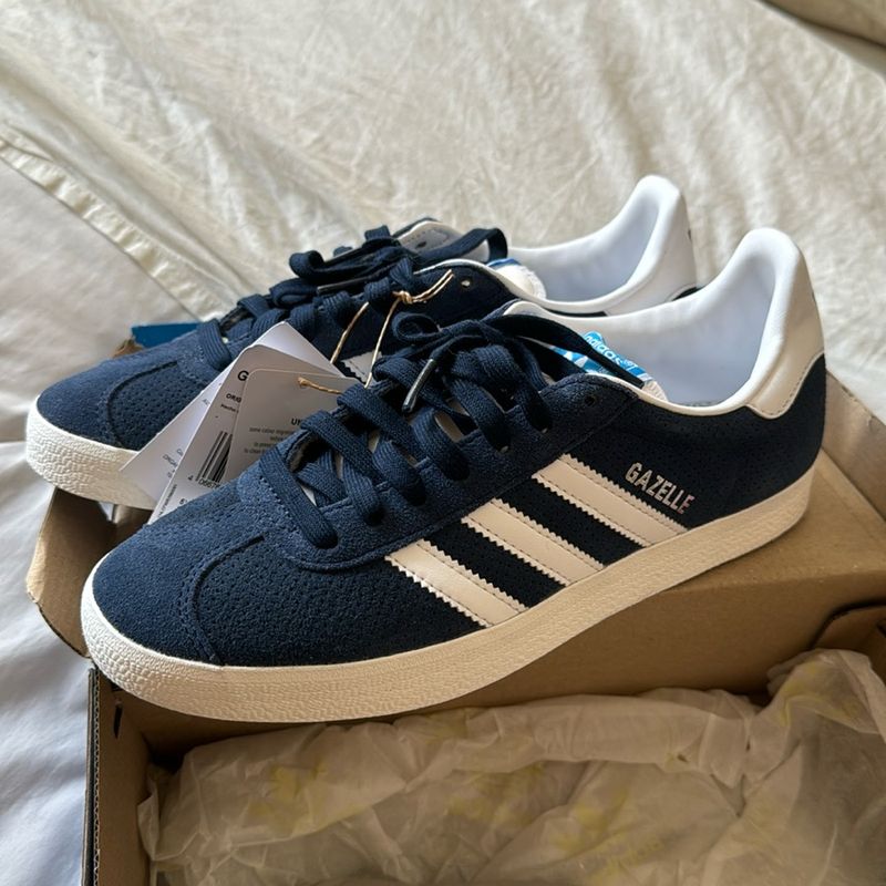 Gazelle 36 Adidas Azul Marinho Original com Etiqueta Adidas Nunca Usado 103406649 enjoei