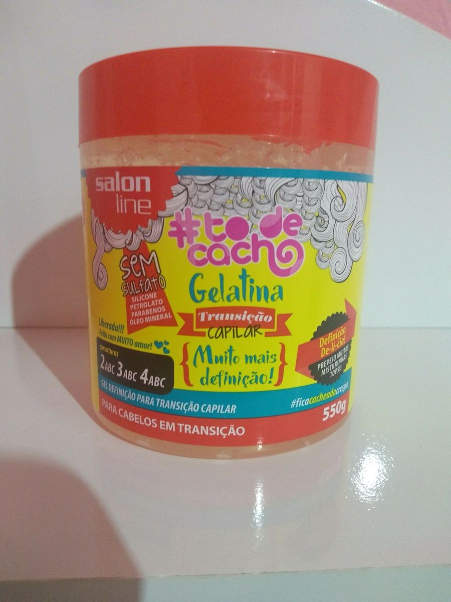 Gelatina Salon Line Transicao Capilar Gel De Alta Fixacao Produto P Cabelos Feminino Salon Line To De Cacho Usado Enjoei