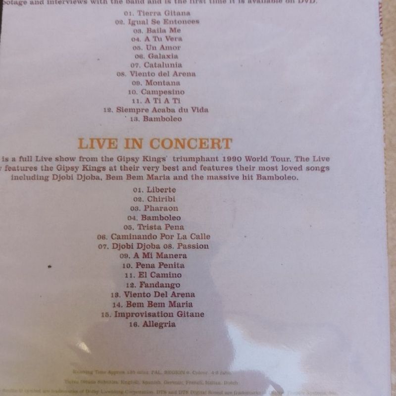 Gipsy Kings Dvd Tierra Gitana Live Concert | Dvd Gipsy Kings