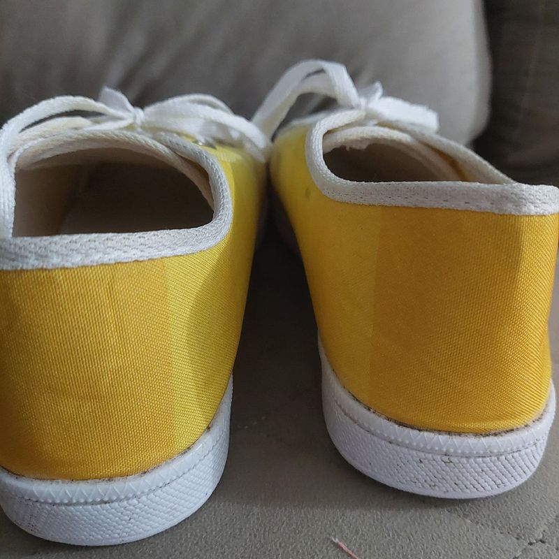 Glamour Pink Keds Casual Tenis Amarelo Amp Branco Estilo Keds