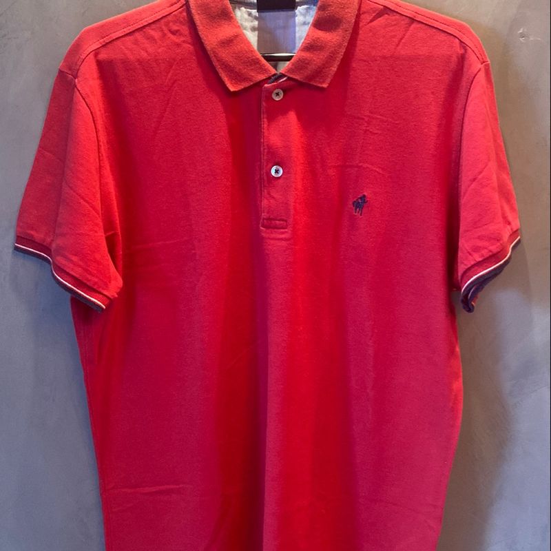 Gola Polo Su Misura Vermelha Camiseta Masculina Su Misura Usado