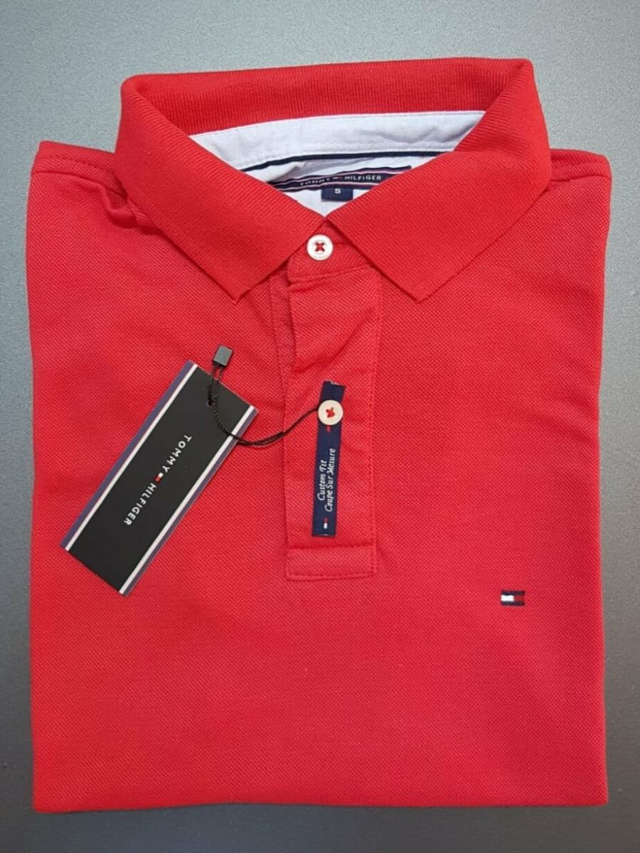 camisa polo tommy hilfiger vermelha