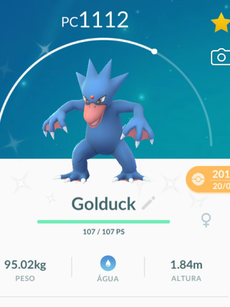 Golduck Shiny Item Infantil Pokemon Nunca Usado Enjoei