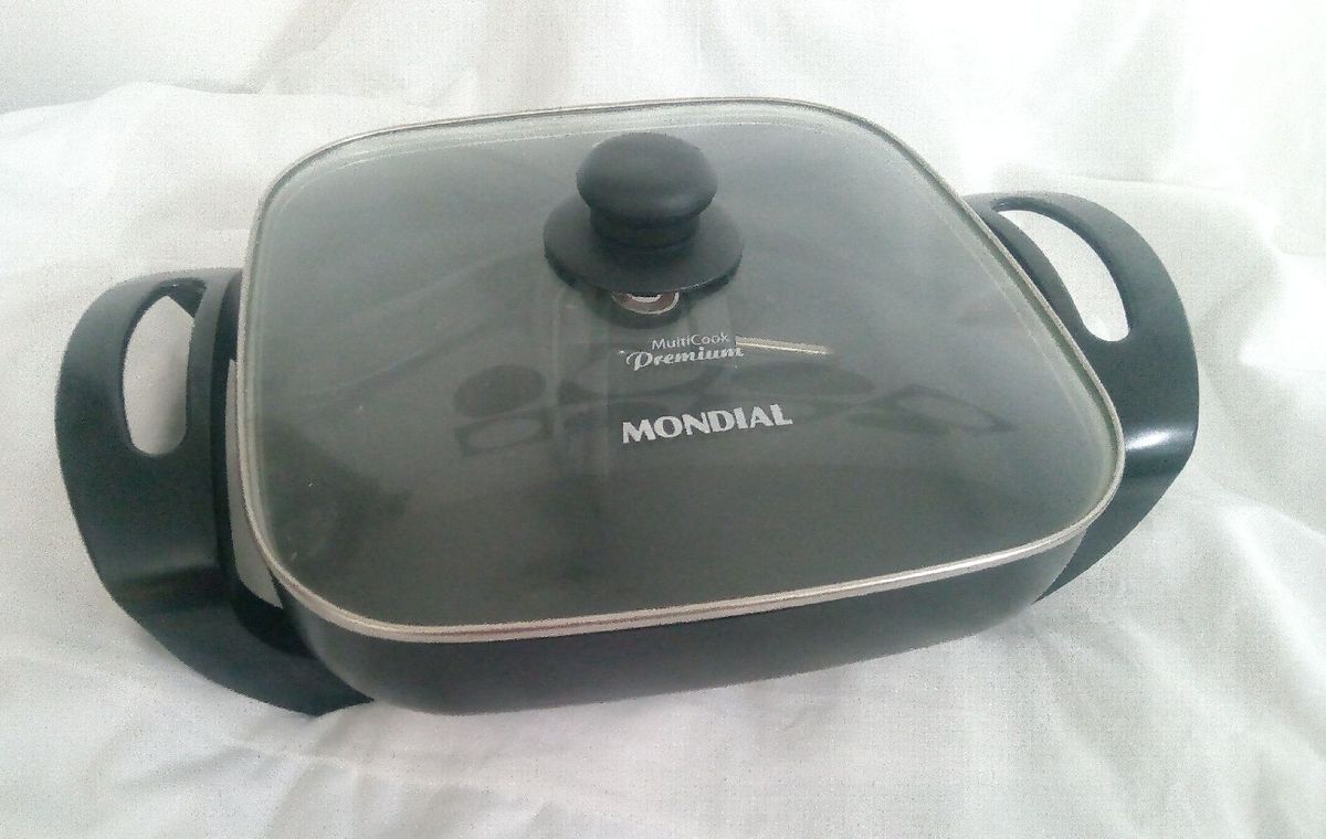 Grill Eletrico Quadrado Móvel de Cozinha Mondial Nunca Usado 66460740