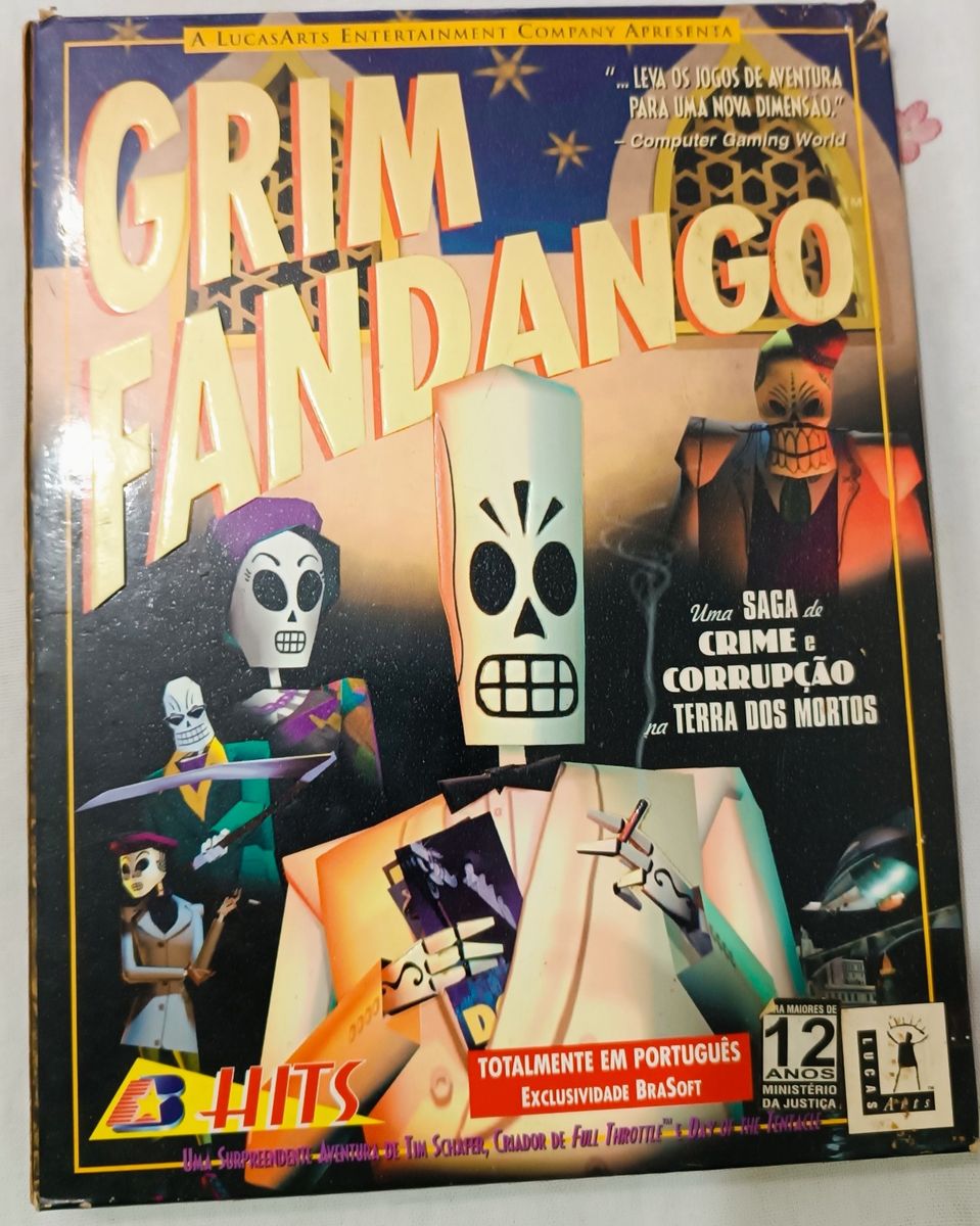 Grim Fandango Pc Original Vers o Pt br Jogo De Videogame Lucas Arts 
