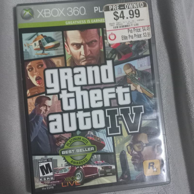 Xbox 360 - Gta - Grand Theft Auto Iv | Jogo de Videogame Rockstar Usado  84673190 | enjoei