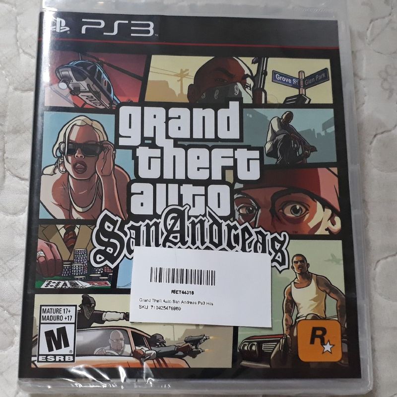 Gta San Andreas Ps3 Lacrado de Fábrica!, Jogo de Videogame Rockstar Nunca  Usado 82124095