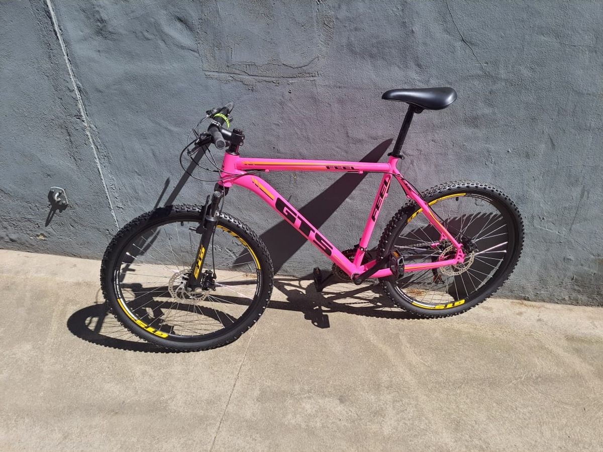 Gtsm1 Bicicleta Aro 26 Gts Feel Freio À Disco 21 Marchas - Rosa+preto ...