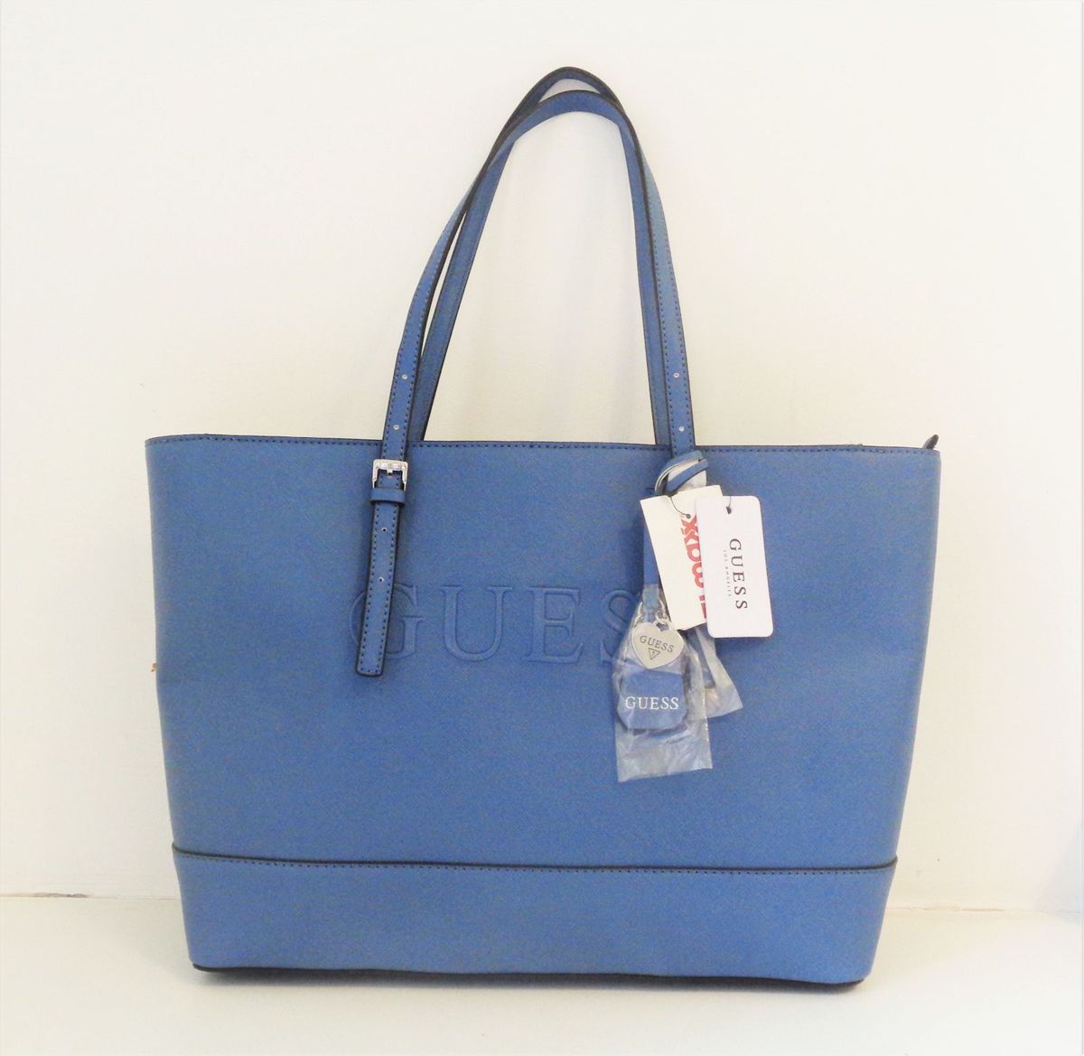 Bolsa Guess Feminina 100% Original Importada Azul E Branco em Promoção na  Americanas