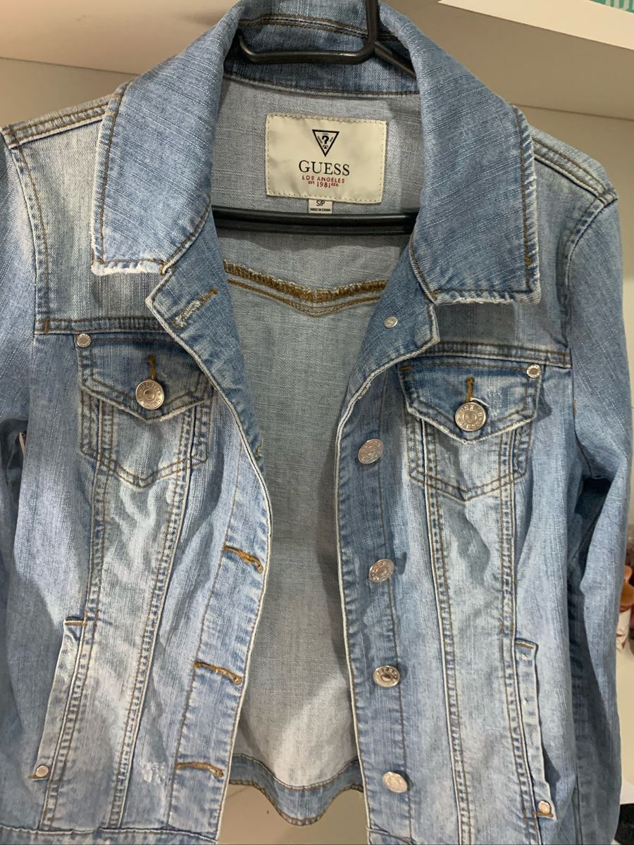 jaqueta jeans guess feminina