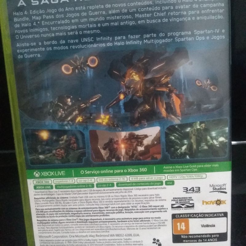 Halo 4 jogo de Xbox 360 original 2 cds - Desconto no Preço