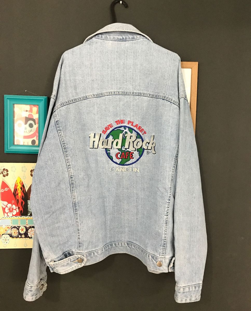 jaqueta jeans masculina hard rock