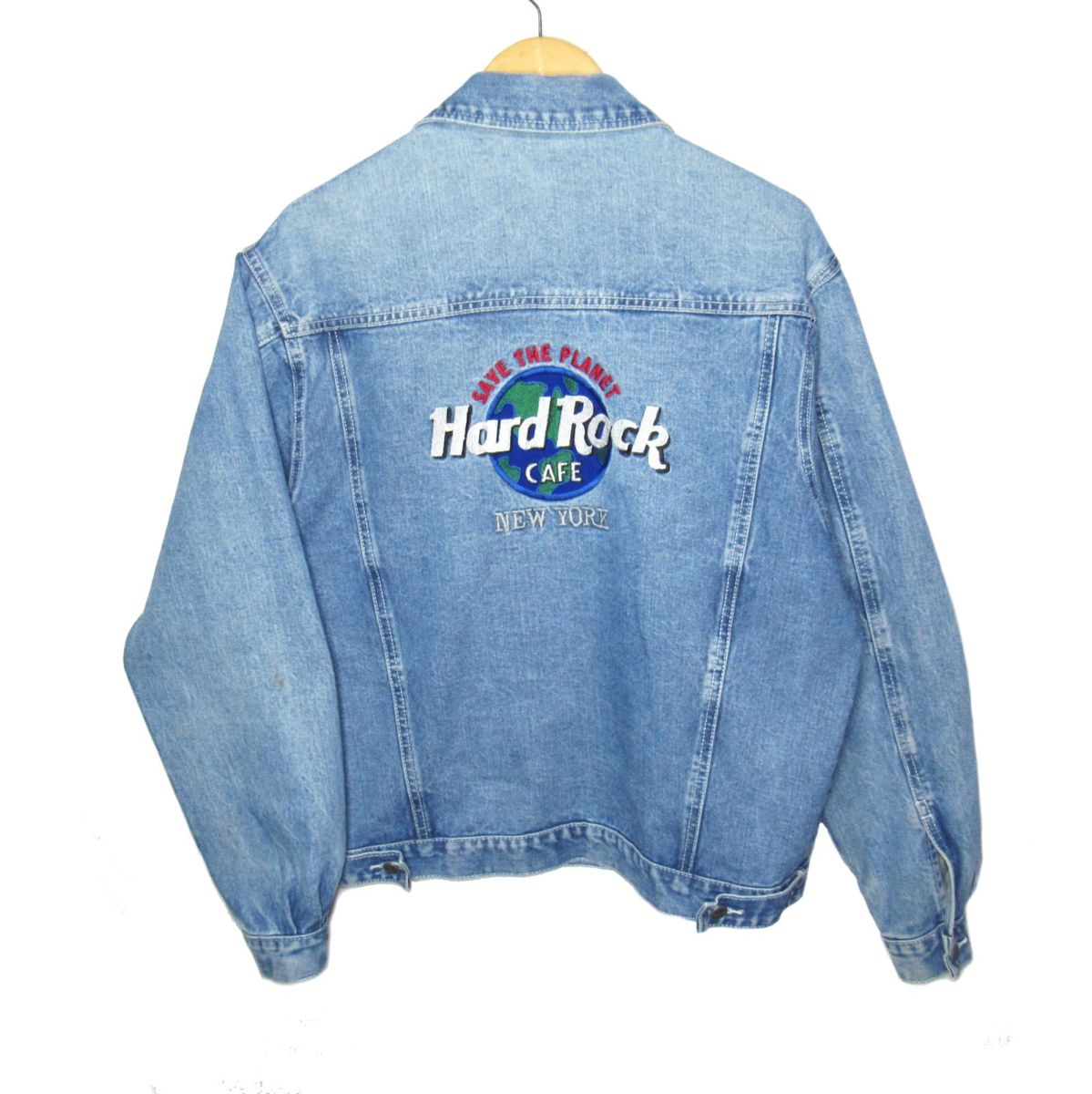 jaqueta jeans hard rock brecho