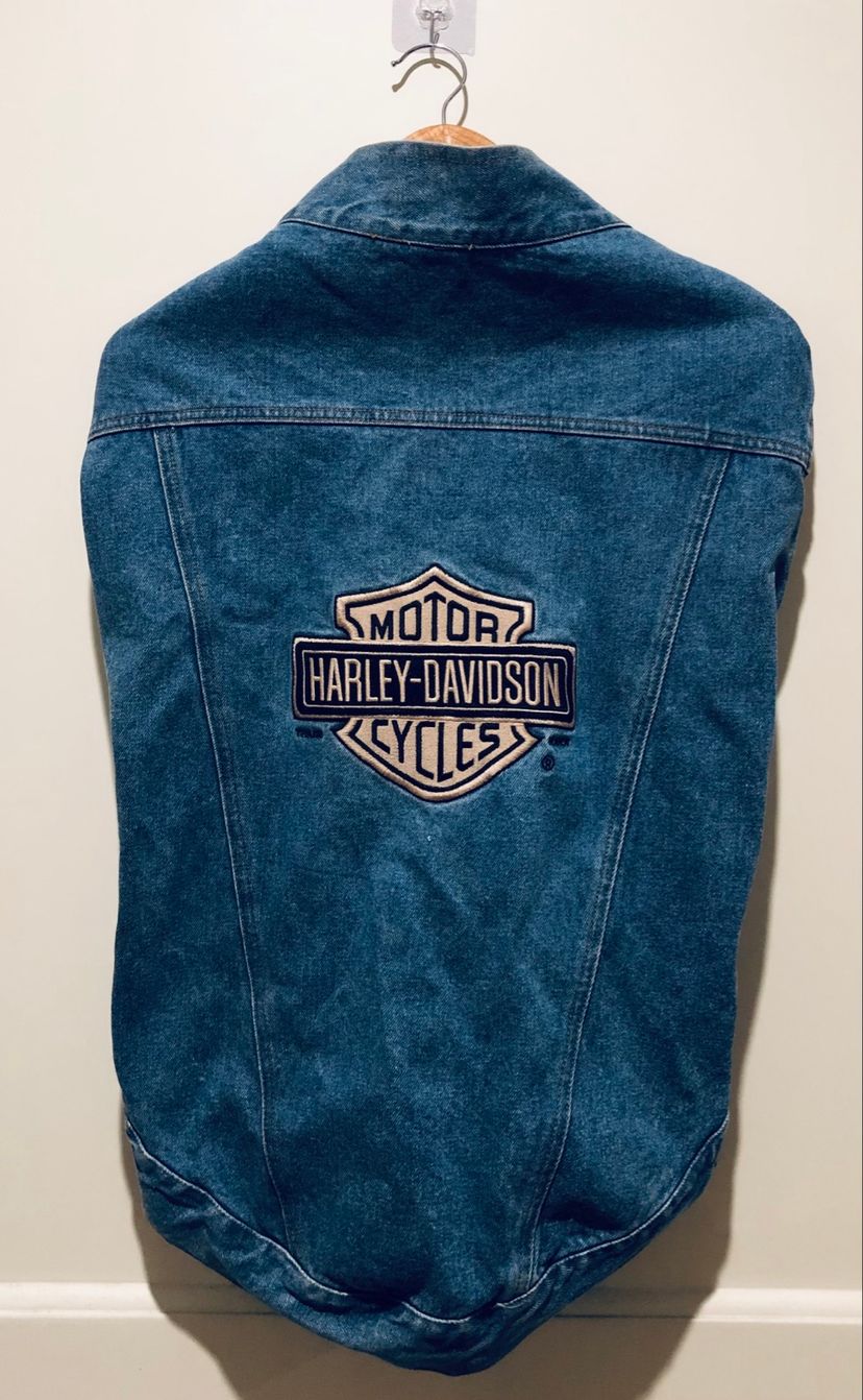 harley davison colete jeans pet dog cães cachorros - roupinhas e acessórios harley davidson