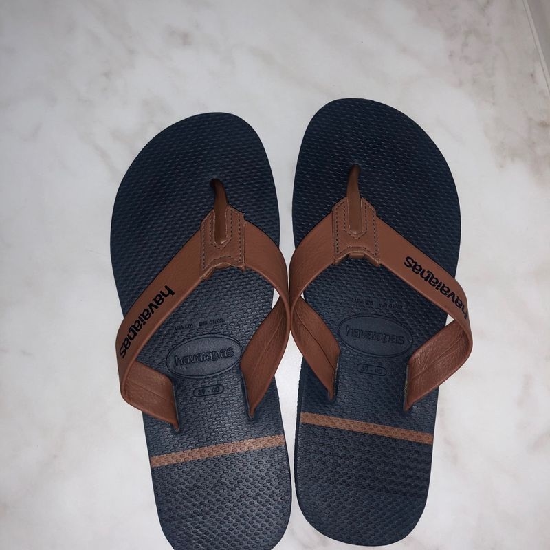 Havaianas com 2025 tira de couro