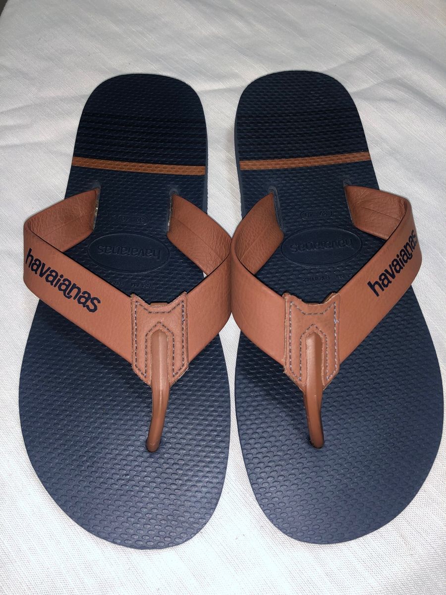 Sandalia havaiana com clearance tira de couro