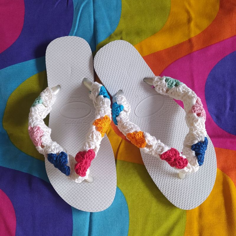 Chinelo Havaianas De Crochê