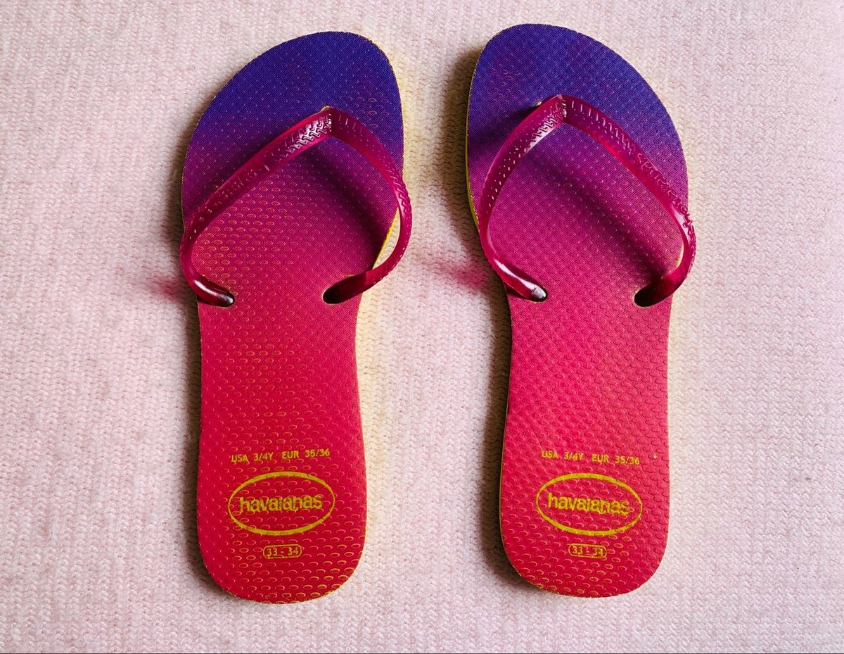 chinelo feminino rasteira havaianas