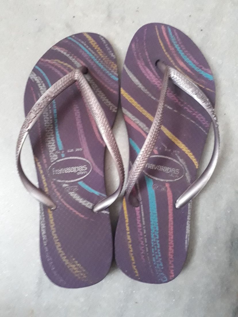 havaianas slim roxo feminino, tam 37/38 - chinelos havaianas