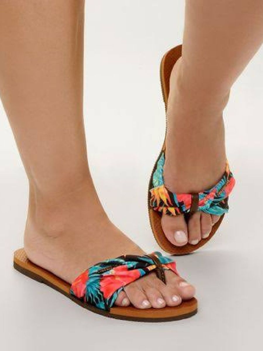 rasteirinha havaianas tecido