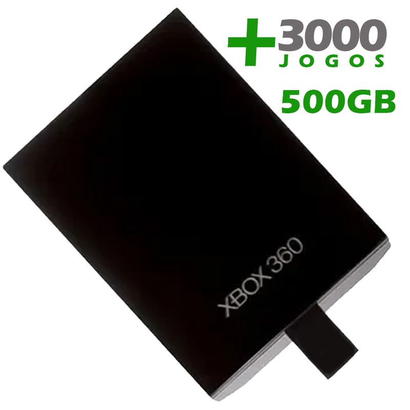 Hd Interno 500gb com Jogos Xbox 360 - Rgh Ou Jtag
