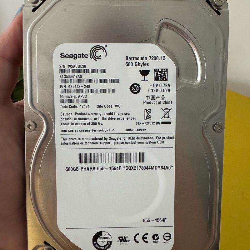 Hd Seagate Barracuda 500gb | Seagate Usado 112381538 | enjoei