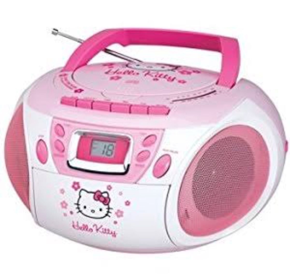 Hello Kitty Boombox/recorder With Cassette - Am/fm Radio And Cd Player