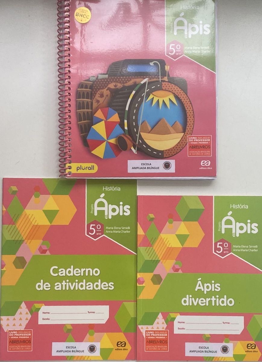 História 5° Ano Projeto Ápis Suplementos do Mestre 3 Volumes