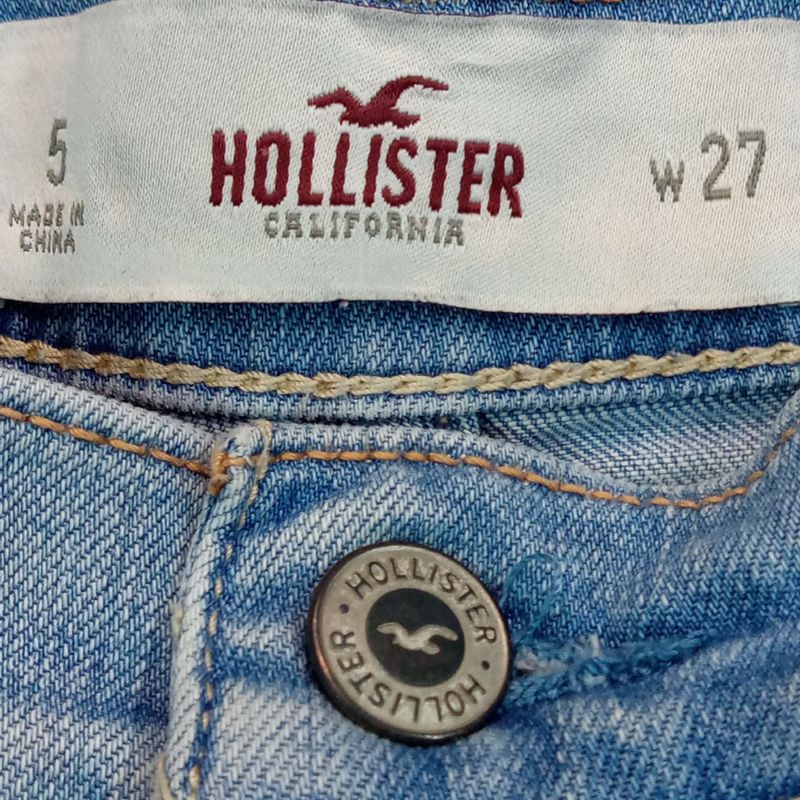 Hollister Shorts Curto Feminino Lavagem Clara Numero 38 Shorts