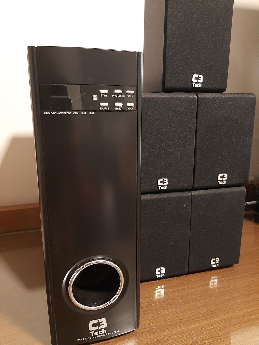 Home Theater C3 Tech 1 Subwoofer e 5 Caixinhas Item de Música C3 Tech Usado 52947036 enjoei