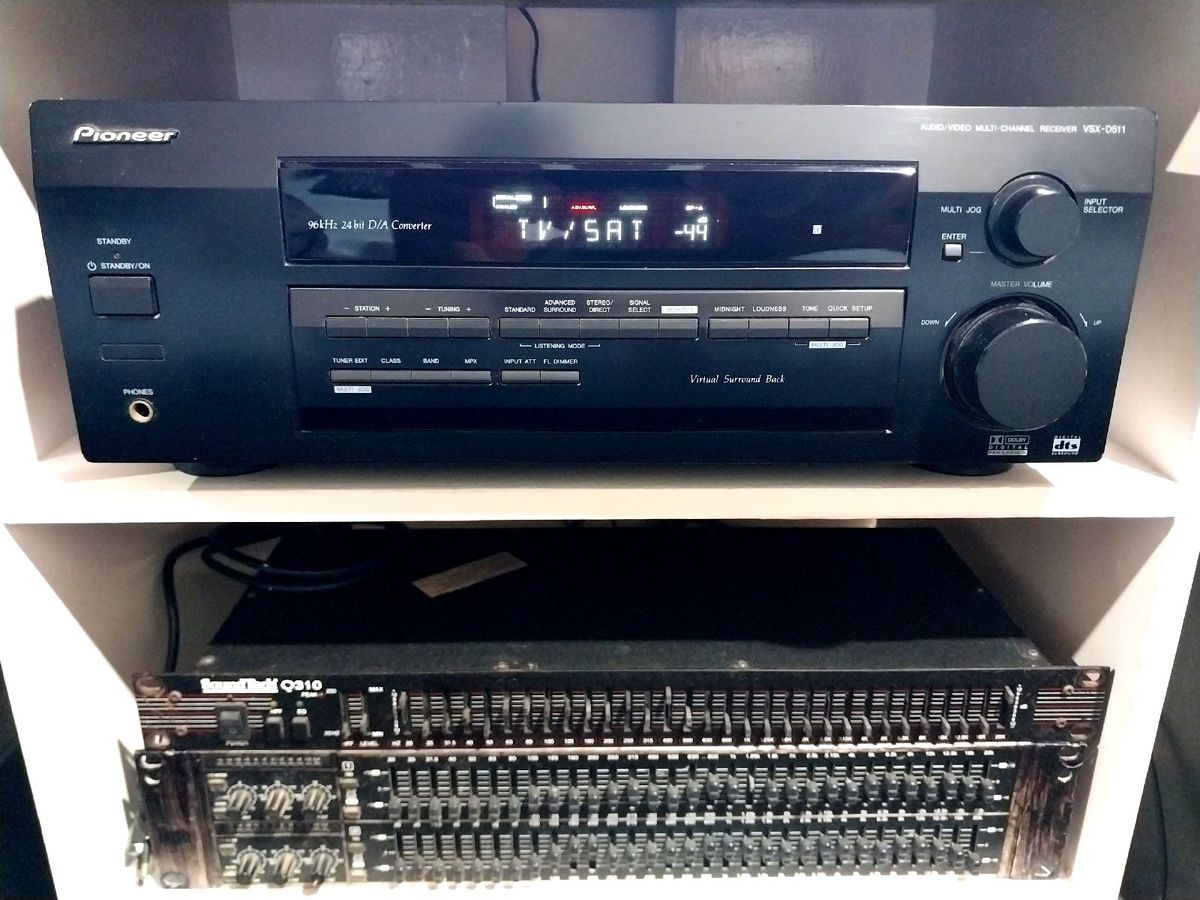 Home Theater Pioneer Vsx D511 5.1 Perfeito Estado Item de Música
