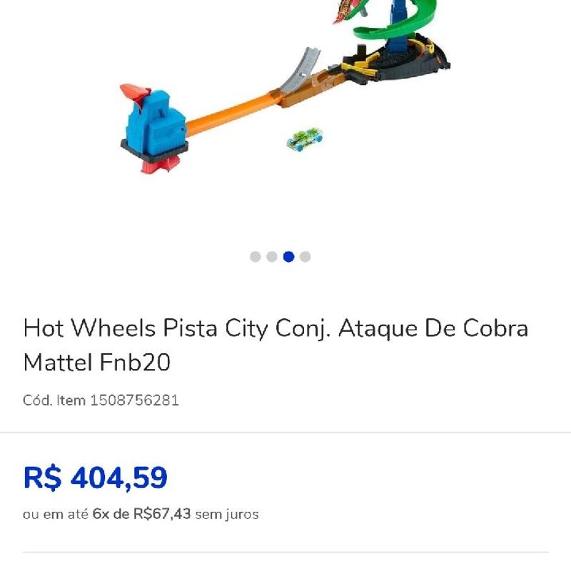 Pista Hot Wheels City Mattel Ataque de Cobra - FNB20 em Promoção